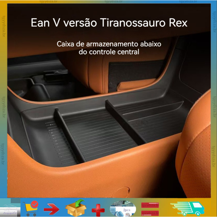 Para Gac AION V ev/gen2 SUV Caixa De Armazenamento De Tecido De Navegação De Tela De Carro Traseiragac Apoio De Braço Di
