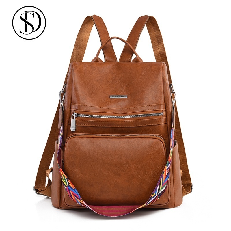 Mochila 2026 Bolsa Feminina GRANDE Escolar Trabalho Viagem Couro Sintéticos em Oferta na Shopee