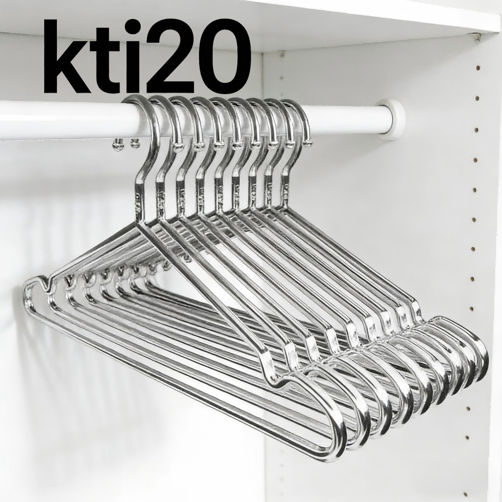 Conjunto 10/20 Cabides de Aço Cromado Resistente Cava Tintureiro Adulto