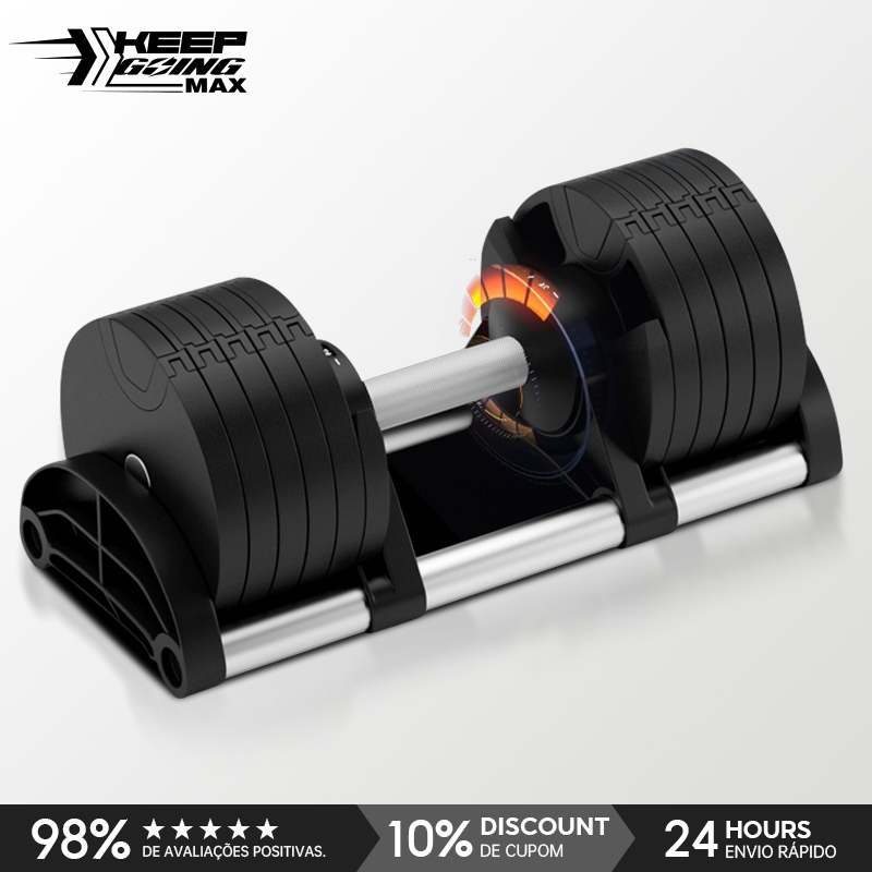 Haltere Ajustável Gallant Com Placas De Peso De 20Kg E Base Elite Pro