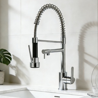 Torneira De Cozinha Com Modos Duplos De spray (Chuveiro + Névoa) , Mangueira Extensível , 360 ° Rotação em Oferta na Shopee