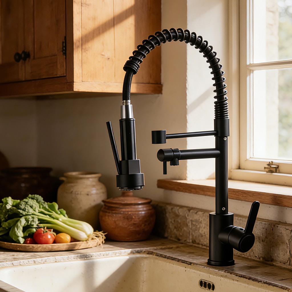 360 ° Torneeira Cozinha Torneira De Gourmet De Alça Única Com Extensor De Spray Tubo De Água Flexível Superior Prateado em Oferta na Shopee