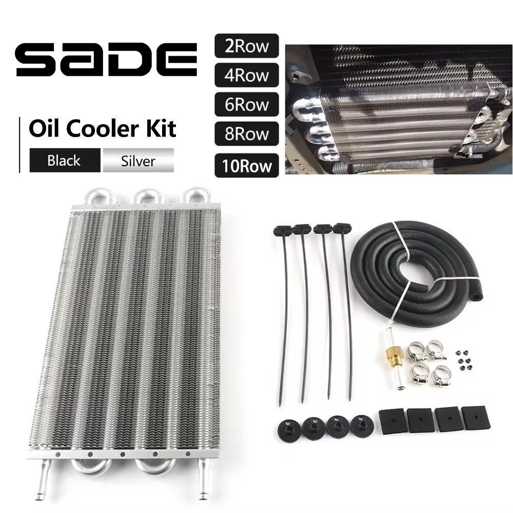 SADE TOC-1001 Universal Alumínio Transmissão Remota Refrigerador De Óleo Auto-Manual Kit Conversor De Radiador 2 Fileira