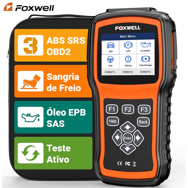 Foxwell NT630 PLUS OBD2 Scanner De Carro Verificação Do Motor Automático Ler Código Erro Claro ABS SRS Airbag SAS Sistem