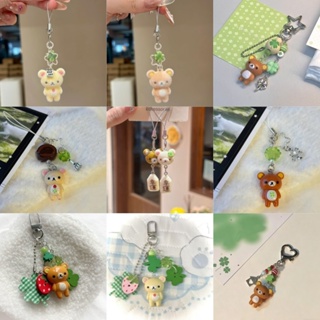 Novo Requintado Trevo De Quatro Folhas Rilakkuma Versátil Dos Desenhos Animados Bonito Chaveiro Pingente Modelo Mais Ven em Oferta na Shopee