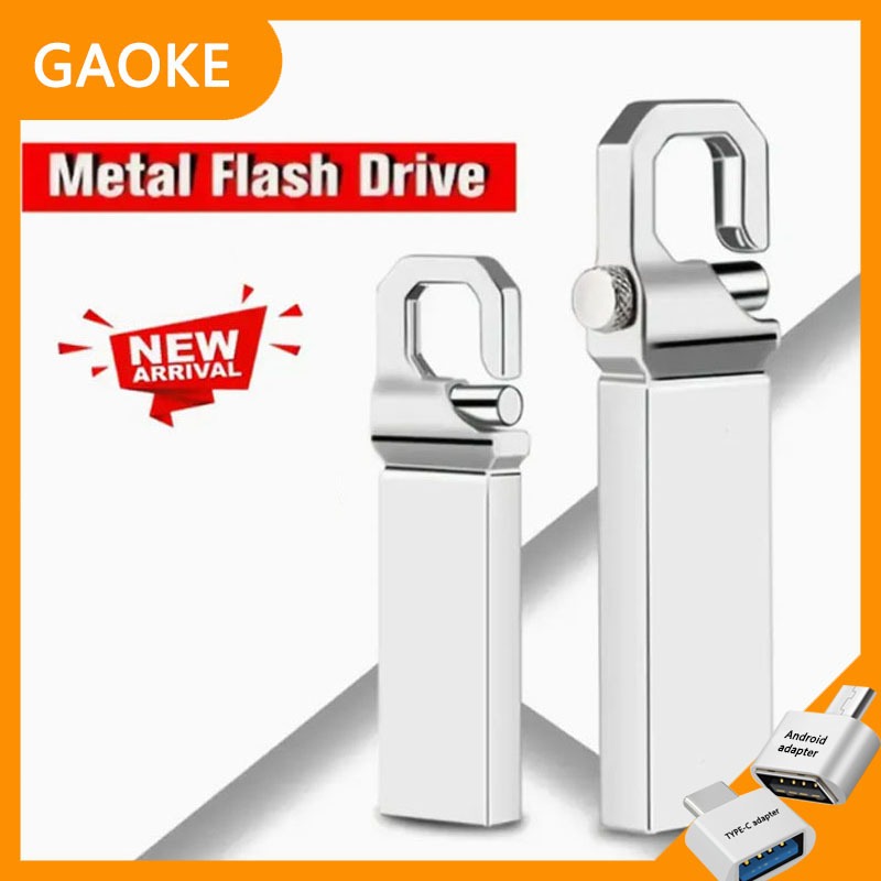 【✅COD] Driver de memória Flash de Metal criativo, suporte para logotipo personalizado, 8GB/32GB/128GB/512GB/1TB/2TB