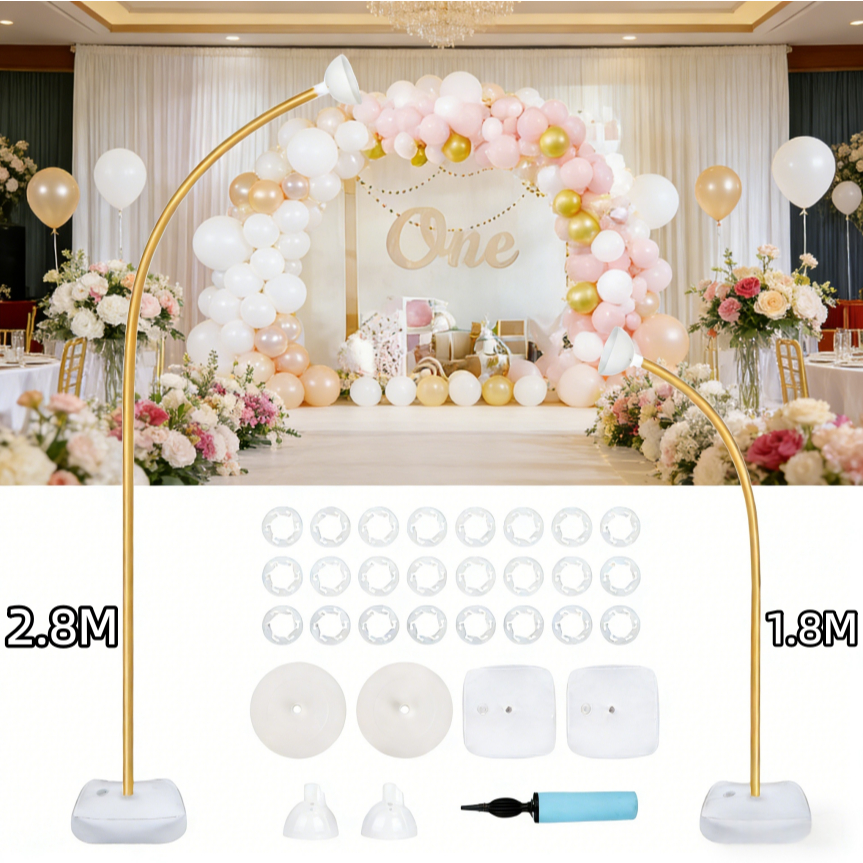 Kit 2 Estrutura Arco 2,5m Desmontável Ferro Reforçado Regulável para Festas e Decoração Bexigas em Oferta na Shopee