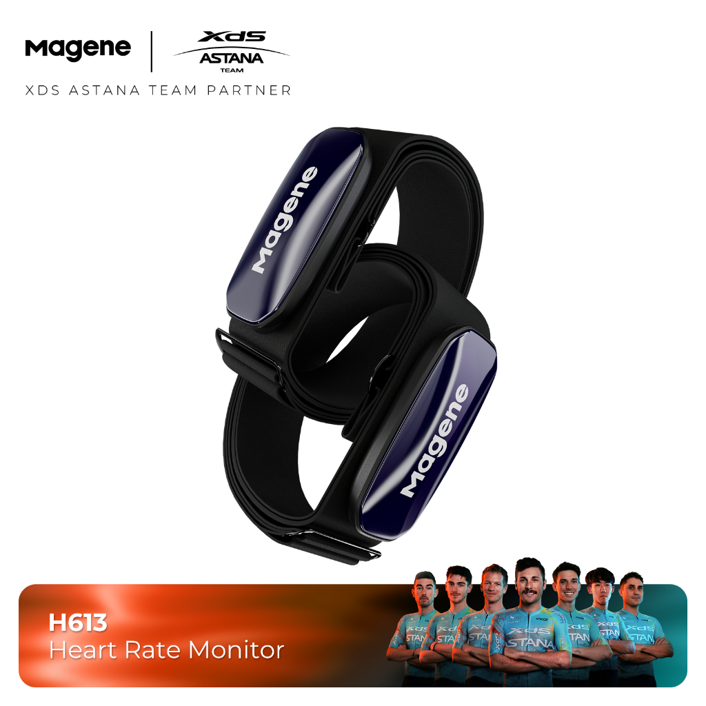 Magene H613 Monitor De Frequência Cardíaca Com Alça Torácica Dividida Sensor Recarregável Bluetooth De 3 Canais