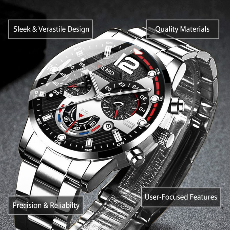 Novo Relógio Masculino Original Negócios E Lazer De Quartzo De Aço Inoxidável em Oferta na Shopee