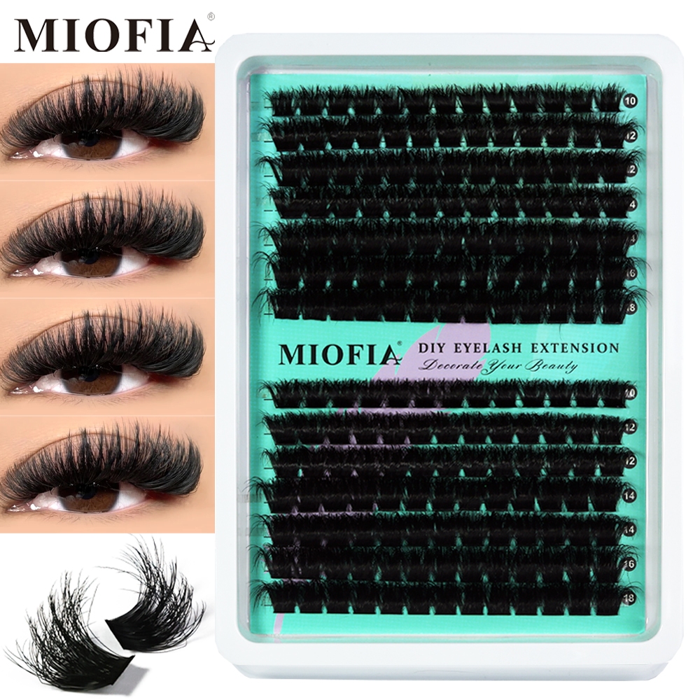 Conjunto de cílios 3D mistos MIOFIA 10-18 mm pode ser usado por iniciantes