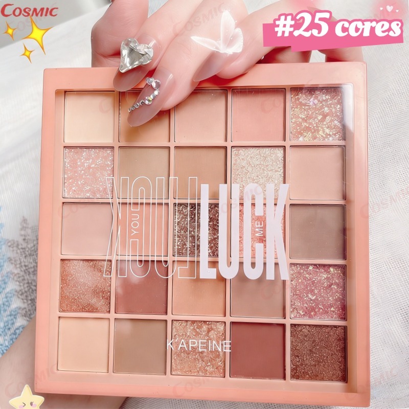 Paleta De Sombras Foscas E Pérolas De Baixa Saturação De 25 Cores Maquiagem Versátil De Longa Duração-CO