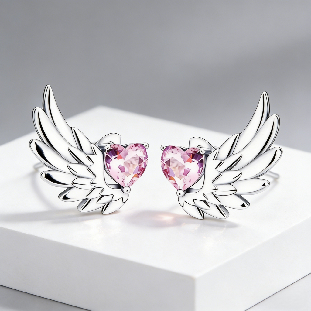 [Prata esterlina S925] Brincos Asas de Anjo | Presente leve e elegante para namorada em Oferta na Shopee