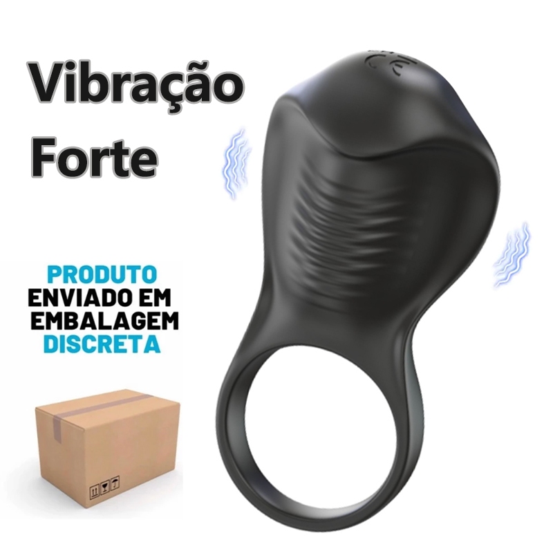 Anel Pênis Vibrador + Estimulador Clitoriano | Texturas Variadas Para Prazer