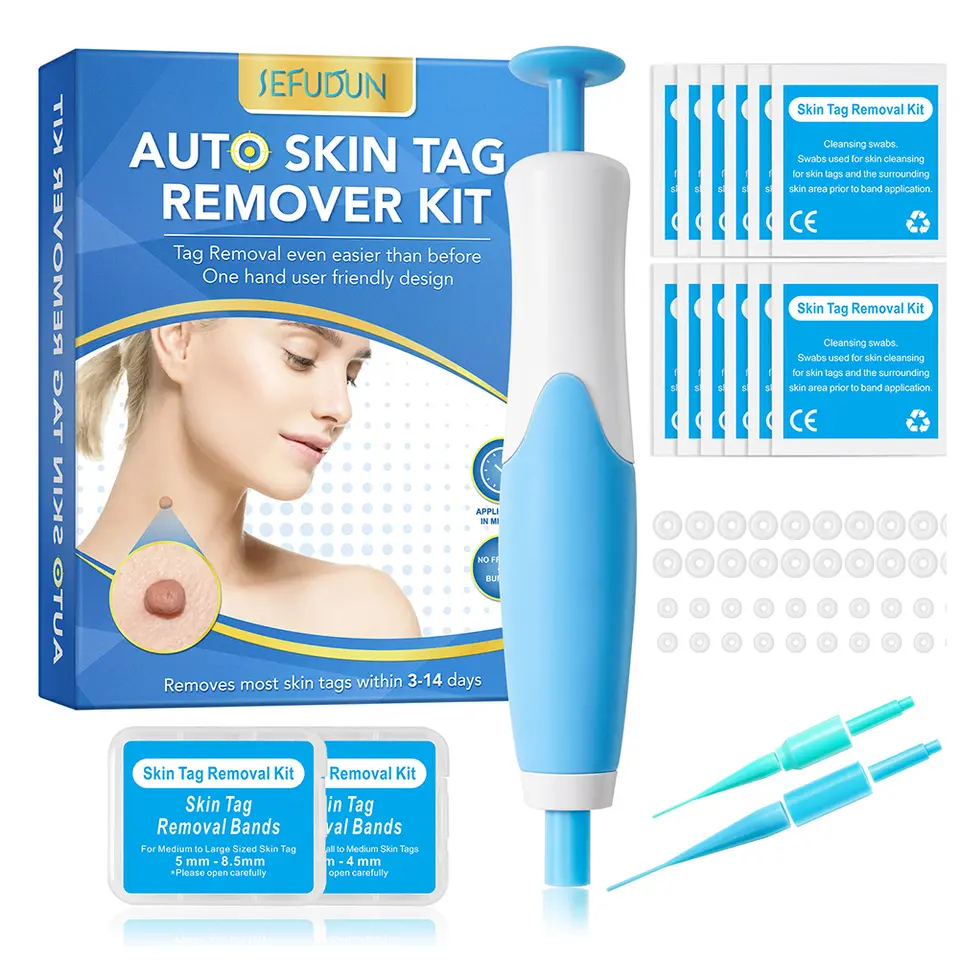 Kit De Remoção De Etiquetas De Pele , Corretor De 2 Em 1 Para Caneta Automáticas Seguras Com 40 Faixas De Borracha De 2-