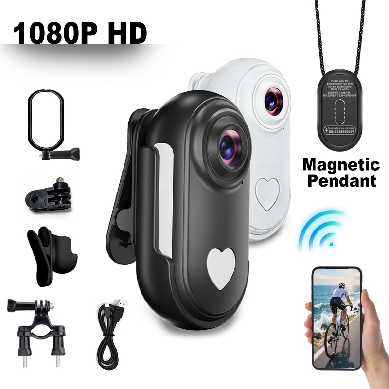 Mini Câmera De Ação Usada No Corpo Vestível HD1080P , Tamanho Do Polegar , Gravação Mãos Livres Com Suporte Para Filmado
