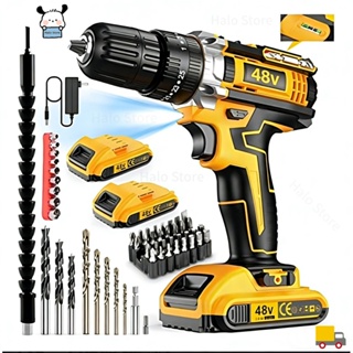 Parafusadeira Furadeira 48V 2 Baterias Com Maleta e Acessórios Completo em Oferta na Shopee