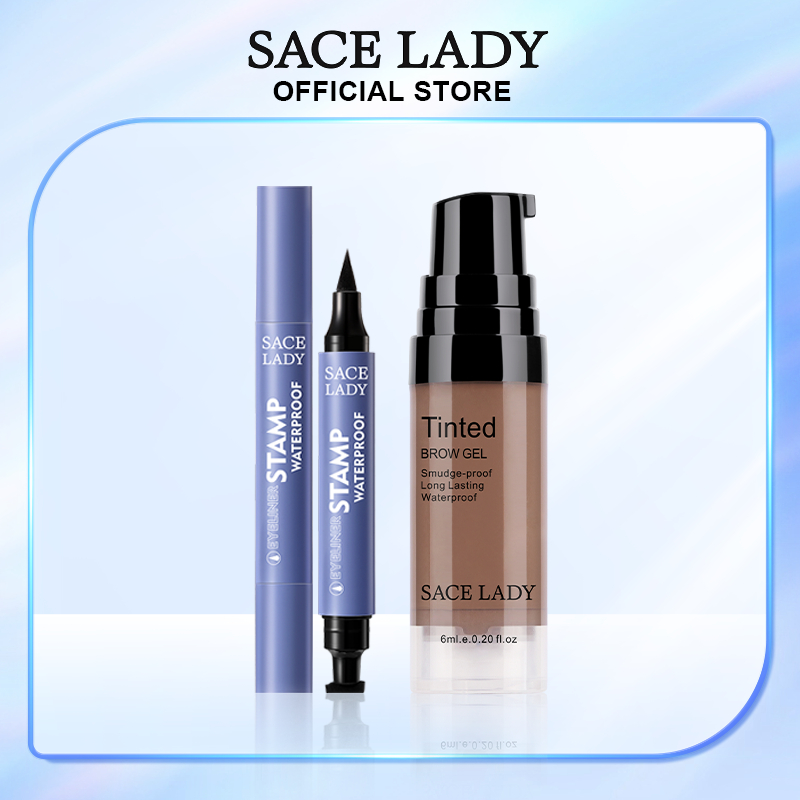 SACE LADY Delineador Líquido à Prova d’Água e Lápis de sobrancelhas em gel