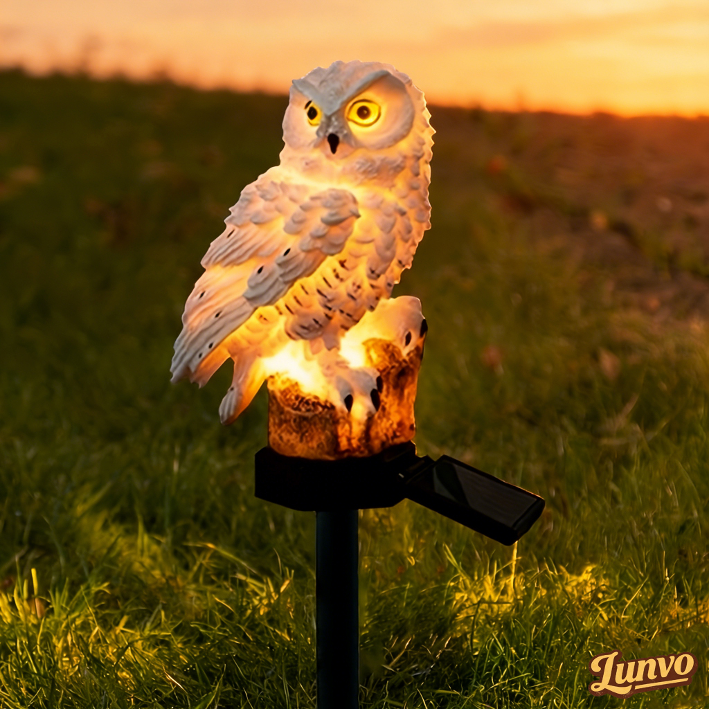 Luz Solar Decoração De Coruja De Jardim Luz Solar Atmosfera Luz à Prova D'água em Oferta na Shopee