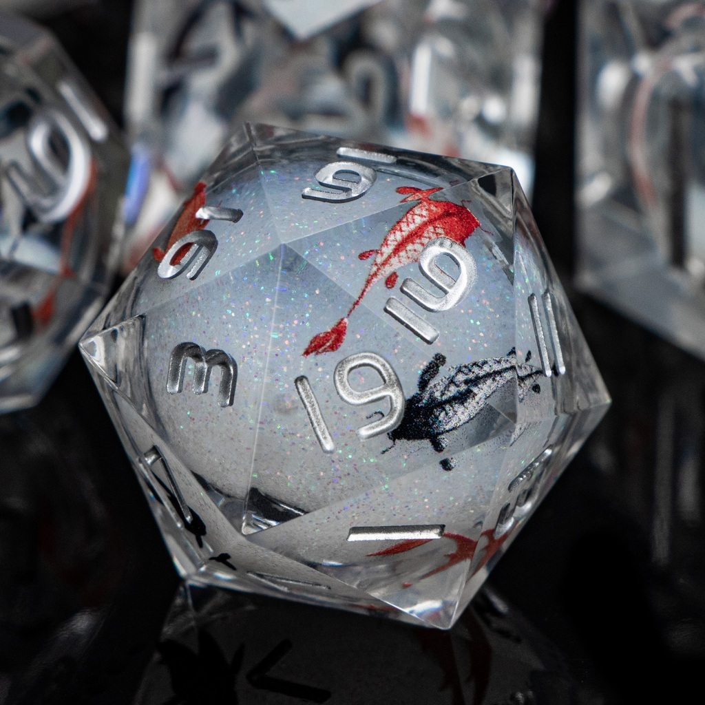 Núcleo Móvel Líquido Dnd Sharp Edge RPG Poliédrico 20 Lados D E Conjunto De Dados De Resina Para Dungeon Dragon