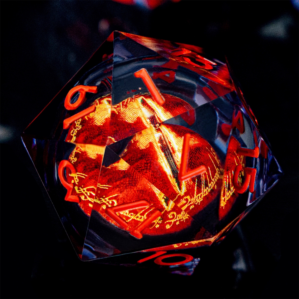 Lliquid Flow Core Eye of Sauron D20 Dnd Conjunto De Dados De Resina D E Dungeon and Dragon Role Playing Game 7PCS & Shar