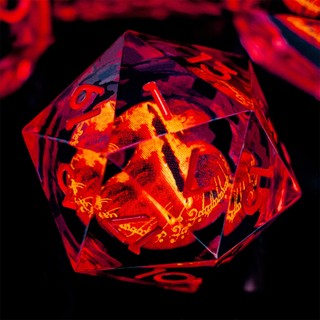 Red Llíquido Flow Core Eye of Sauron D20 Dnd Conjunto De Dados De Resina D E Dungeon and Dragon Role Playing Game 7PCS &