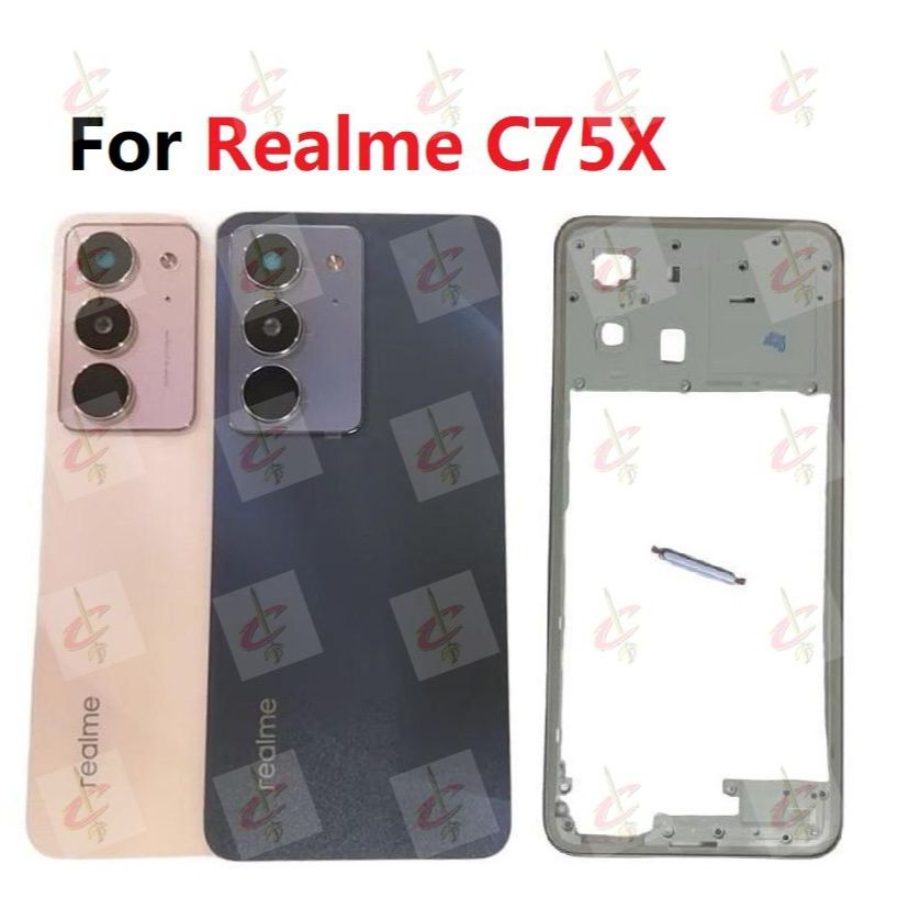 Moldura Carcaça Aro Lateral com Botões volume Externos + Tampa Traseira Para Realme C75X em Oferta na Shopee