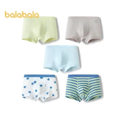 balabala Cueca Boxer Infantil Menino Algodão Roupa Íntima Macia Confortável Sem Apertar