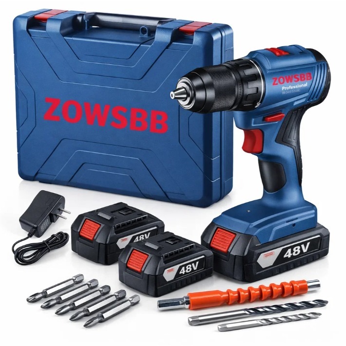Profissional Furadeira parafusadeira 2 Baterias 48v geral Bosch furadeira de impacto elétrica com kit de acessórios