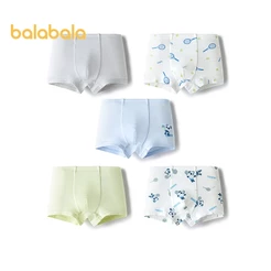balabala Kit com 5 Cueca Boxer Infantil Menino Algodão Estampada Macia Confortável Sem Apertar