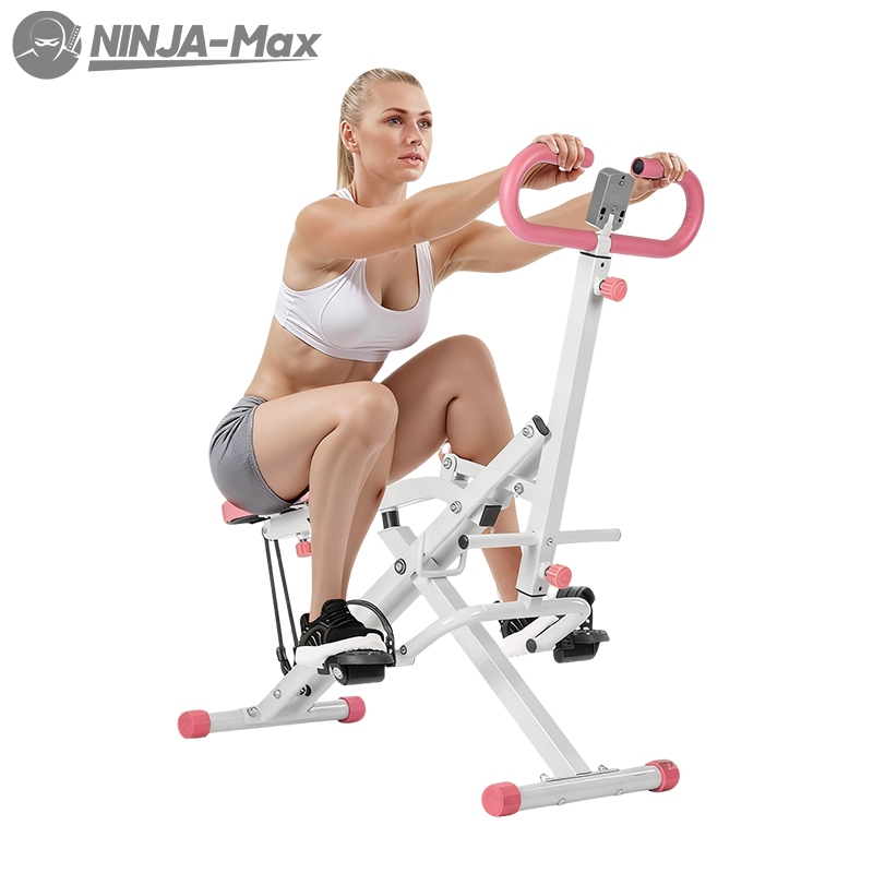 NINJA-MAX Máquina De Agachamento Simulador De Remo Dobrável Fitness Exercício em Casa Contagem inteligente