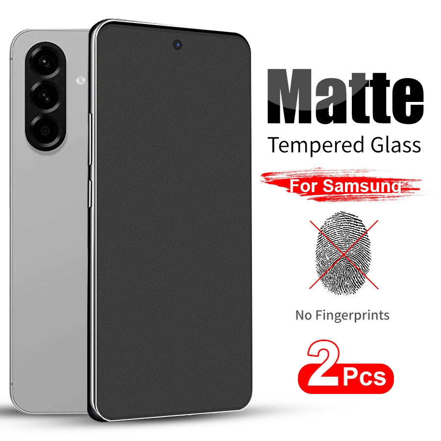 2 Pçs Película De Vidro Temperado Fosco Para Samsung Galaxy A15 A25 A35 A55 A16 A26 A36 A56 A07 A17 A27 A37 A57 5G