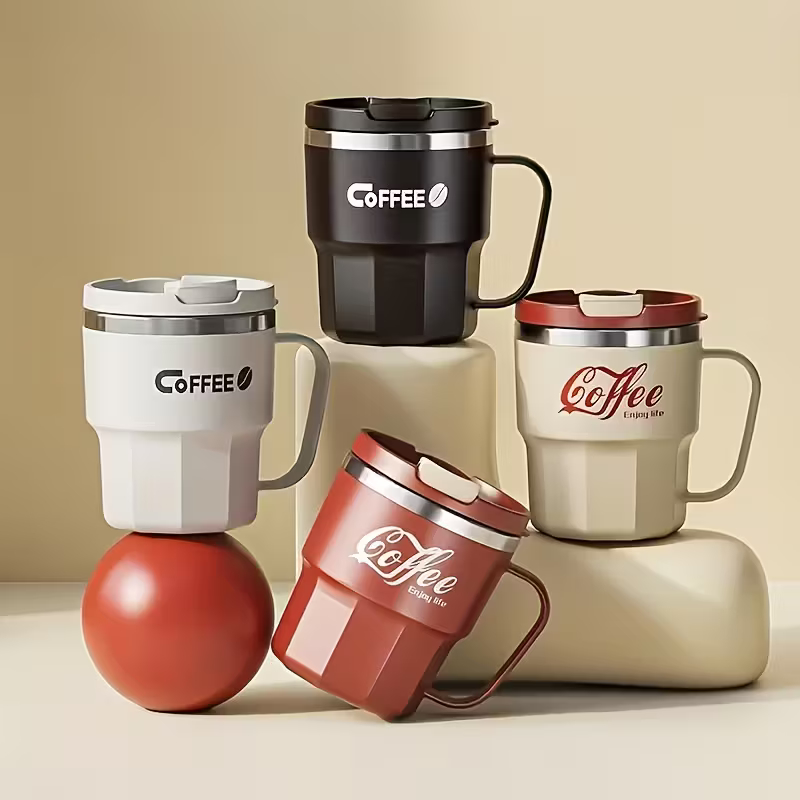Copo de escritório dormitório Cola copo térmico 304 copo de água de aço inoxidável doméstico caneca resistente a choques
