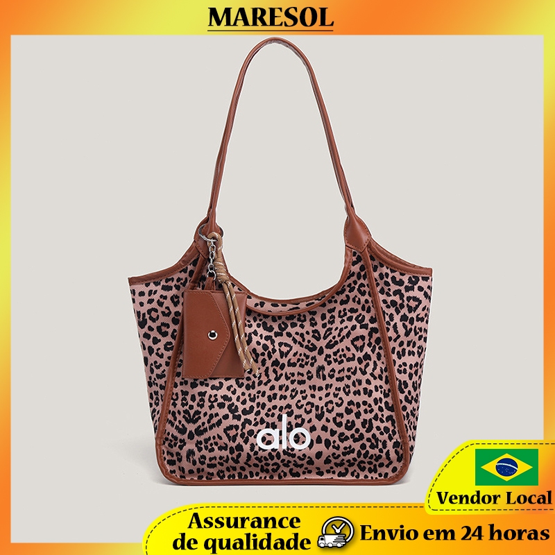 MARESOL Bolsa Feminina Novo Estilo Estampa de Leopardo Bolsa Feminina Bolsa de Grande Capacidade Bolsa de Lona Bolsa de 