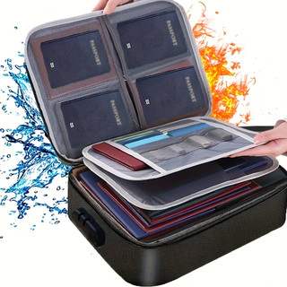 Bolsa Pasta Organizador De Documentos Vários Compartimento Trava Com Segredo Passaporte Cartão Identidade Diploma
