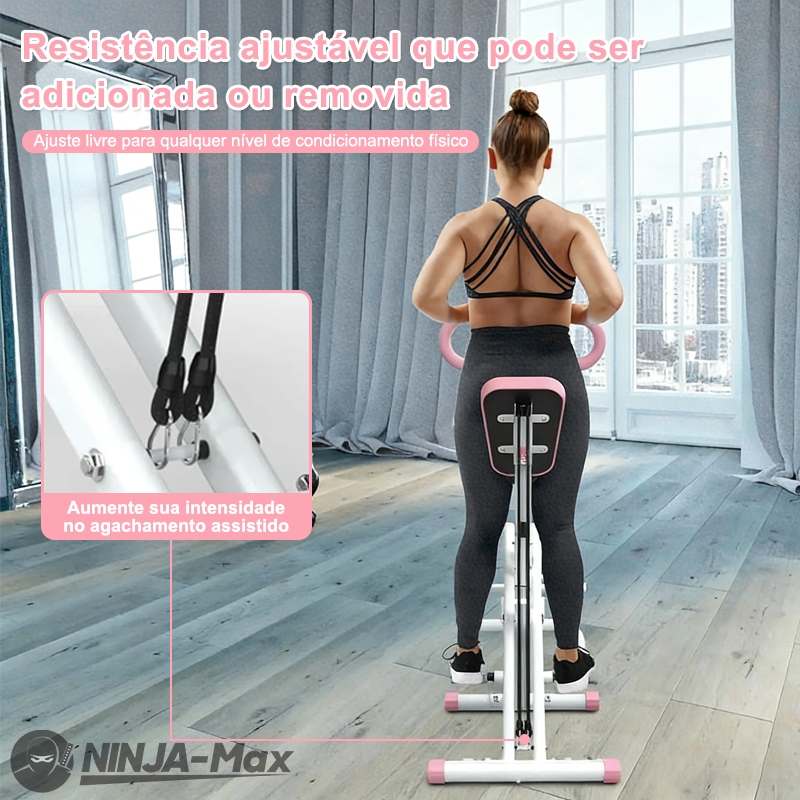 NINJA-MAX Máquina De Agachamento Simulador De Remo Dobrável Fitness Exercício Doméstico — imagem 2 de 2