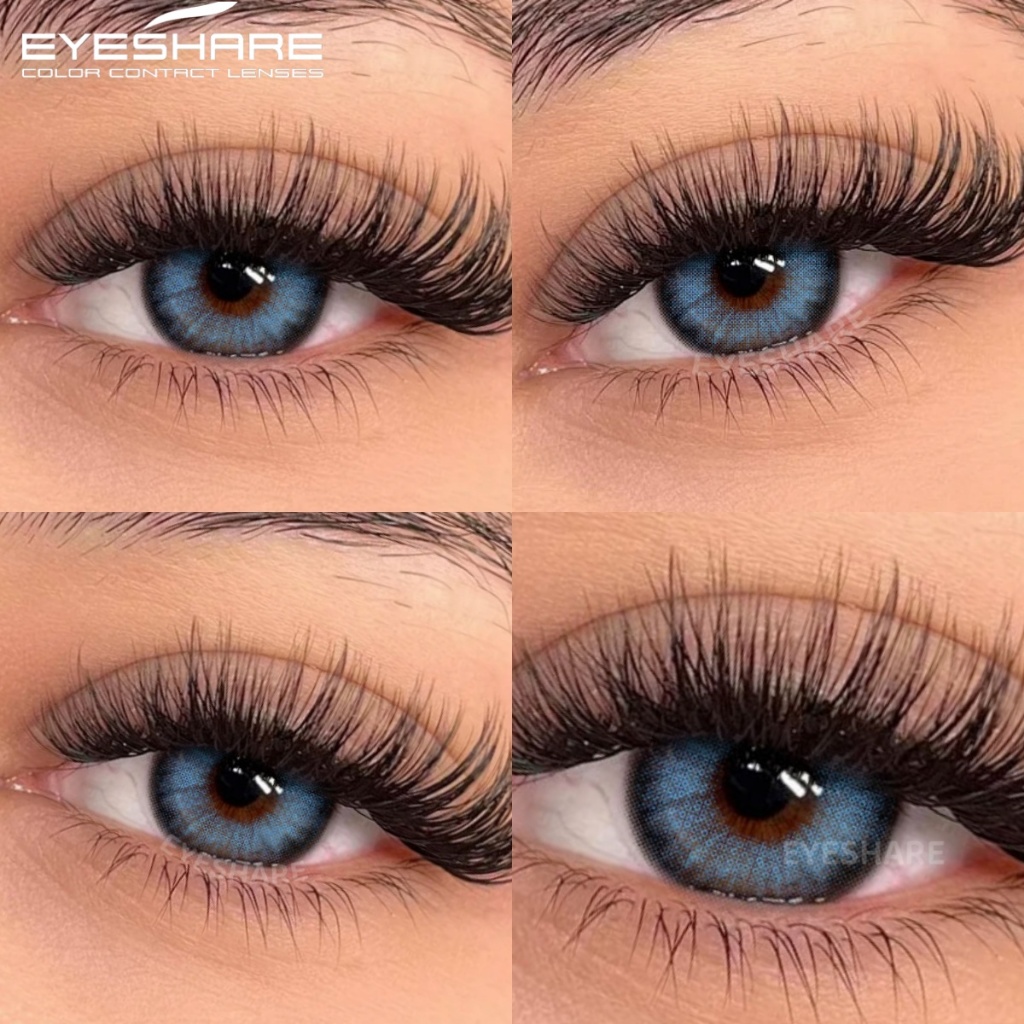 EYESHARE Envio Do Brasil Lentes De Contato Coloridas Olhos Azuis 1 Par De Decoração Cosméticos Maquiagem Uso Anual