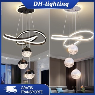 (Com LED) Lustre Restaurante Luz 2026 Nova De Cozinha Simples Moderna Quarto De 3 Cores