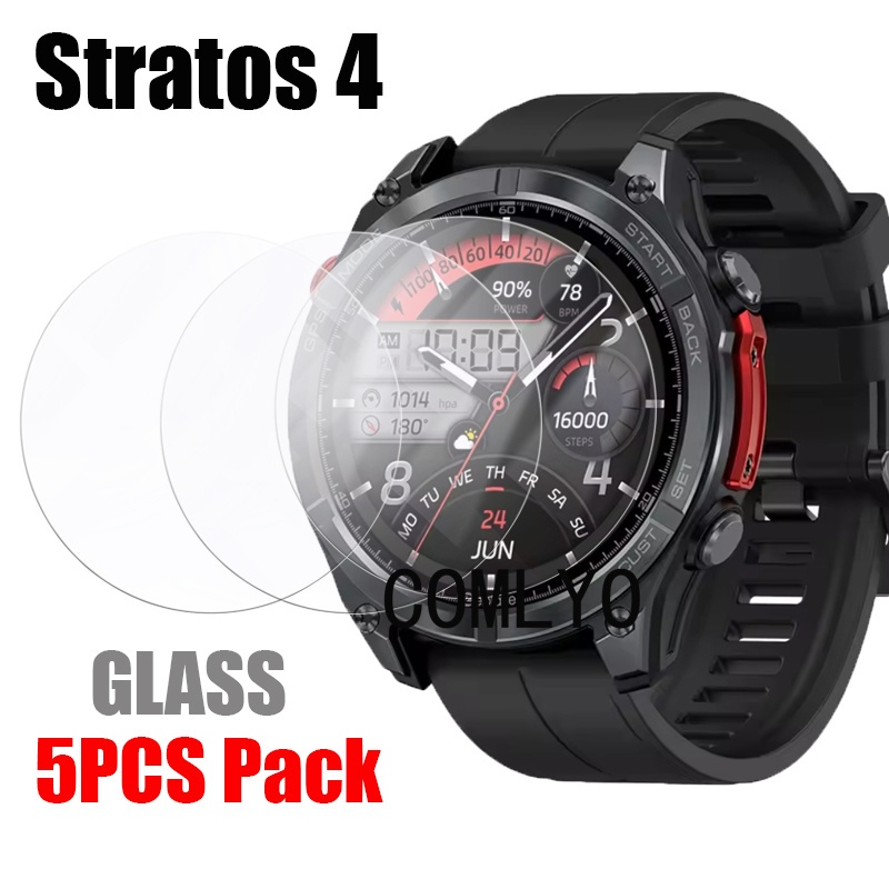 Para Zeblaze Stratos 4 Smartwatch Relógio Inteligente Protetor De Tela De Vidro Temperado 9H 2.5D Filme