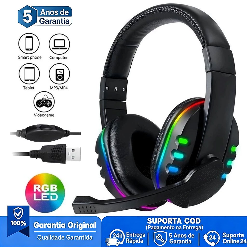 Fone de ouvido Bluetooth sem fio esportivo Hi-Fi estéreo com microfone HD com suporte para cartão TF/reprodução AUX