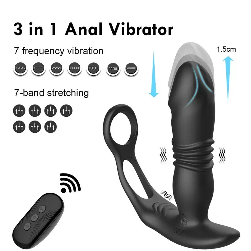 Vibrador Anal e próstata retrátil, 10 modos de vibração em Oferta na Shopee