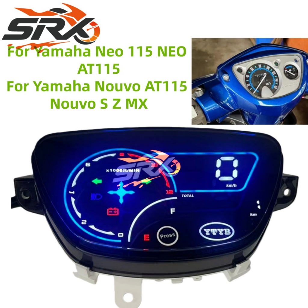Velocímetro De Motocicleta RPM , Para Yamaha Nouvo AT115 S Z mx , Instrumento Digital De