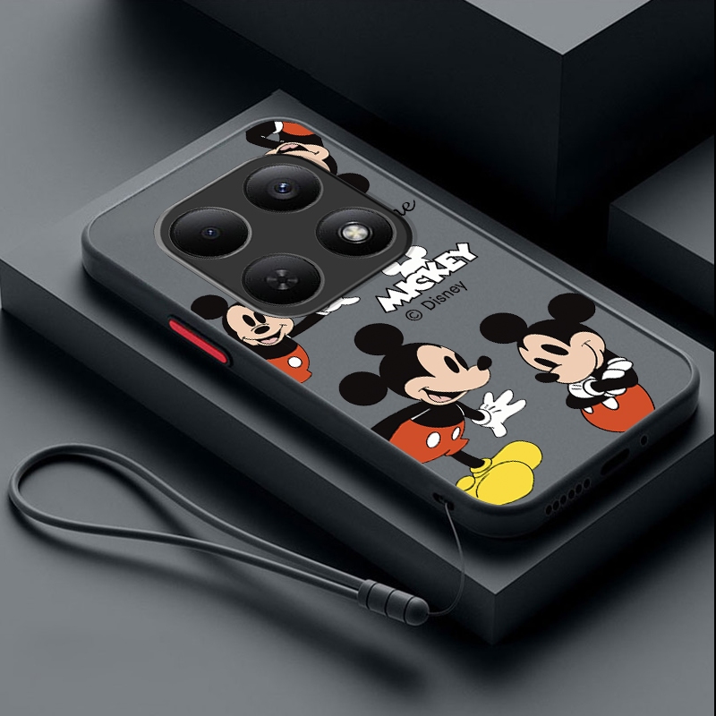 Redmi Note 15 Pro 5G + 5G Note15 4G Nome Personalizado Antiderrapante Doce Cor Caso Capa Dos Desenhos Animados Mickey Du