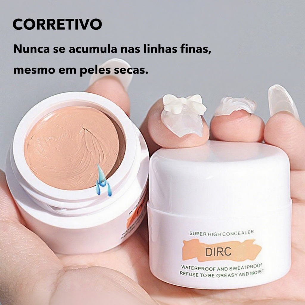 Creme Corretivo Hidratante À Prova D'água Alta Cobertura Acne Círculo Escuro | Contorno Facial Matte & Longa Duração em Oferta na Shopee