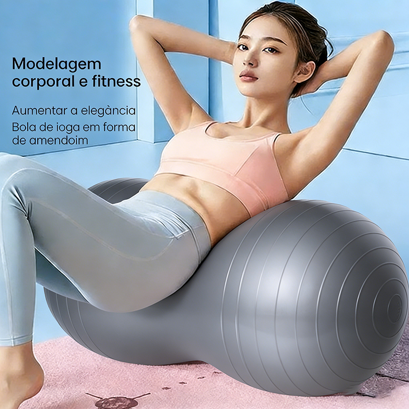NINJA-Max Bola de Yoga Feijão Amendoim pilates ginastica exercicio com bomba peanut fisioterapia em Oferta na Shopee