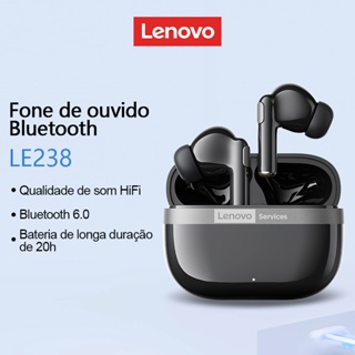 Lenovo LE238 Fones De Ouvido Bluetooth HiFi Sound Latência Ultrabaixa ENC Redução De Ruído 6.0 em Oferta na Shopee