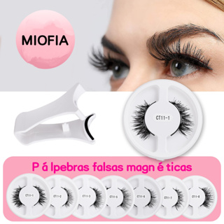 Cílios postiços magnéticos à prova d'água reutilizáveis MIOFIA, com clipe para cílios em Oferta na Shopee