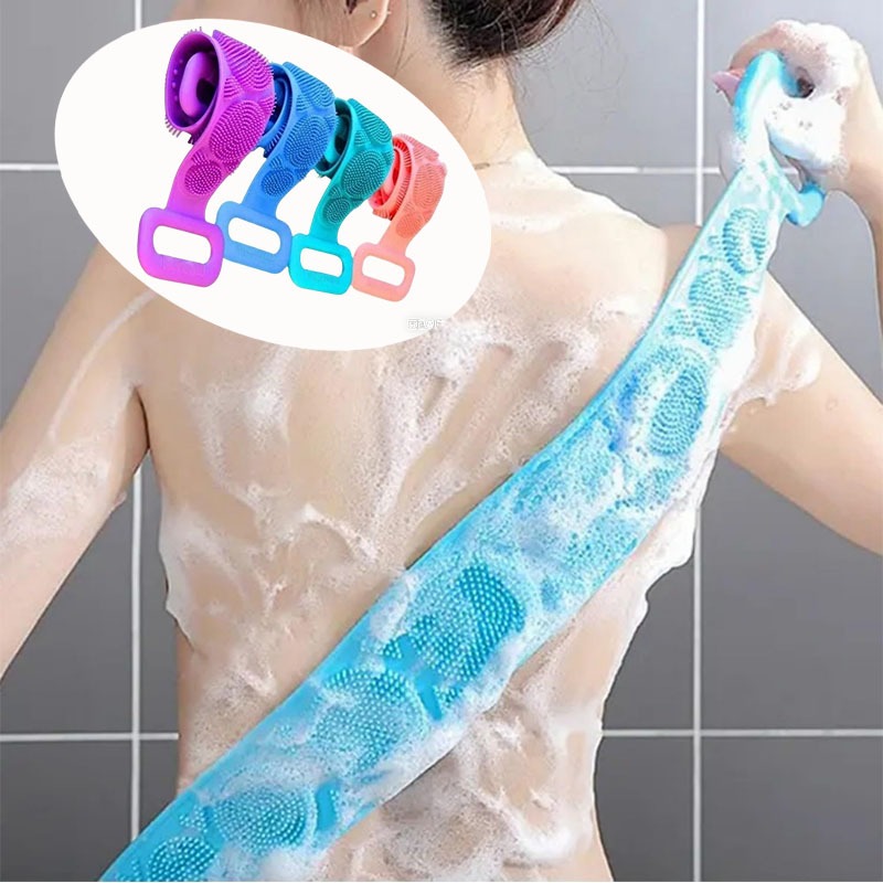 Kit 1/3 Escova de Banho Costas Silicone Rosa-Esponja Silicone Massageadora Escova Banho Lava Corpo Todo Bucha Esfoliação em Oferta na Shopee