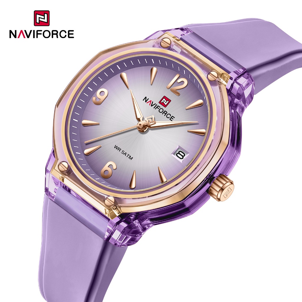 NAVIFORCE Relógio Para Mulher Moda Gradiente Dial Feminino À Prova D'água Seiko Movimento Calendário De Quartzo 6110
