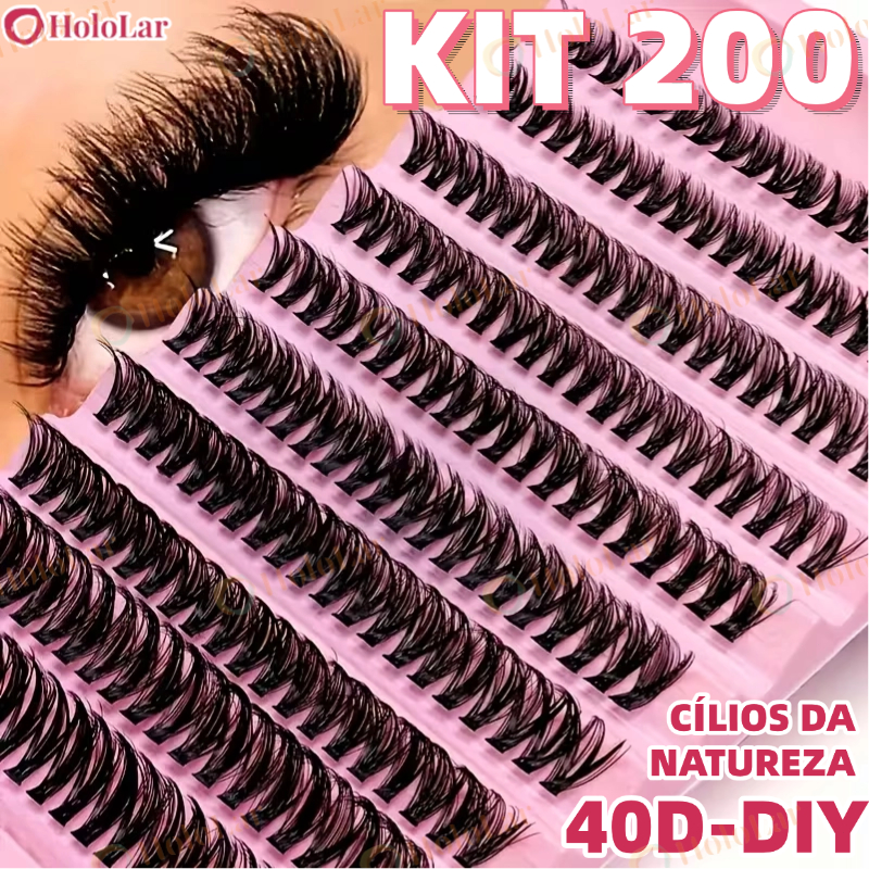 200 Clusters De Cílios Diy Únicos 40D-Extensões Finos Naturais C Curl , 8-16 Mm , Fáceis De Usar em Oferta na Shopee