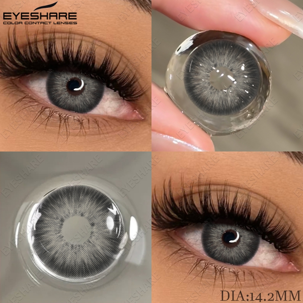 1 Par De Lentes De Contato Coloridas Cinza Para Olhos , Alunos De Beleza , Moda Suave , Envio Rápido Do Brasil em Oferta na Shopee